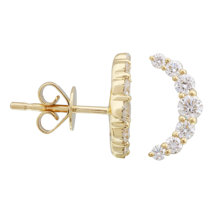 Crescent Moon Studs