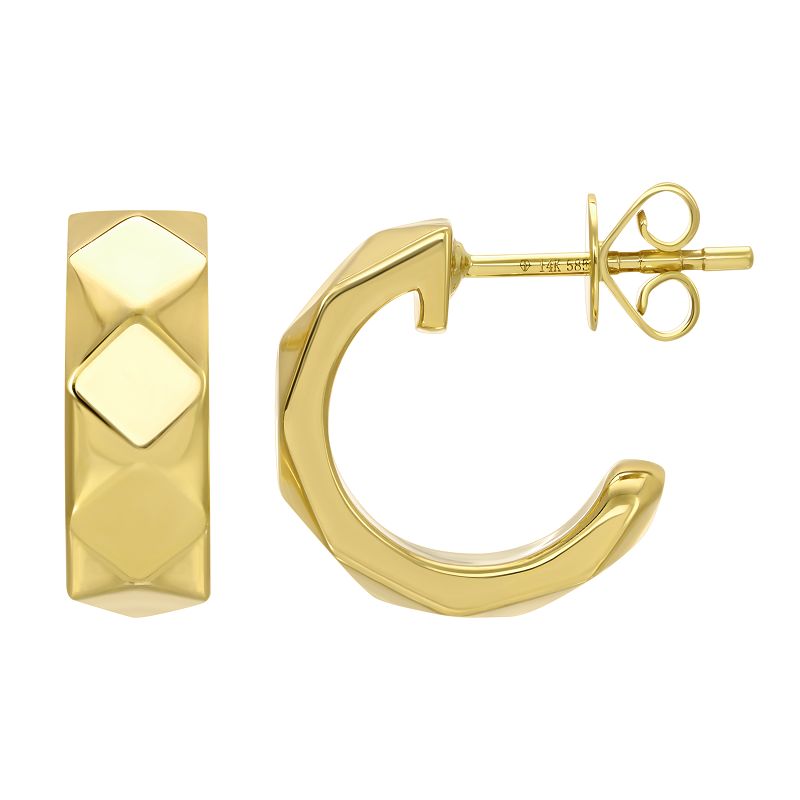 14k Yellow Gold Earrings * Light Gold Weight* Available In Yellow Gold & Rose Gold