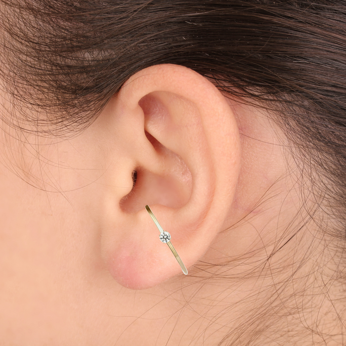 Diamond Suspender Cuff Earring