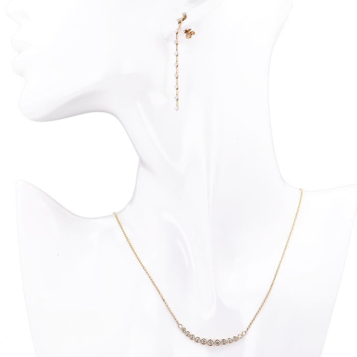 Curved Bar Pendant Necklace