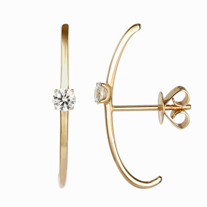 Diamond Suspender Cuff Earring