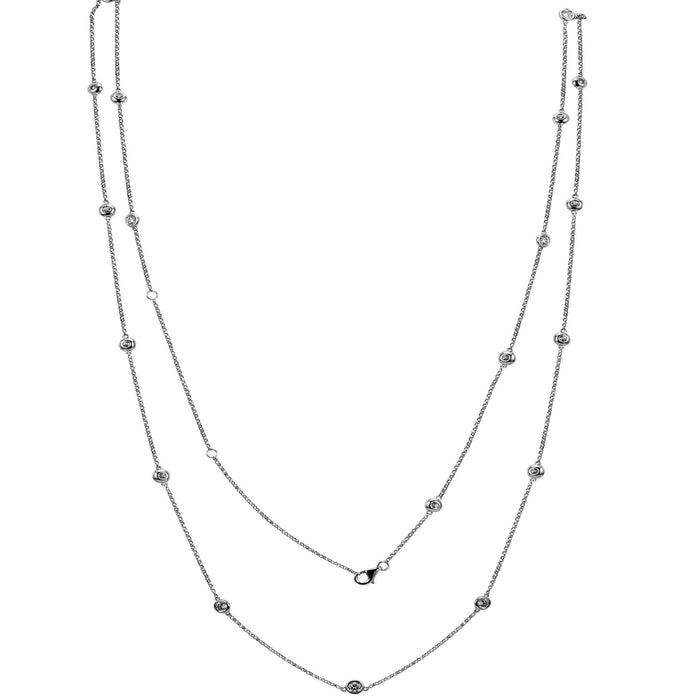 Extra Long Diamond Strand Necklace