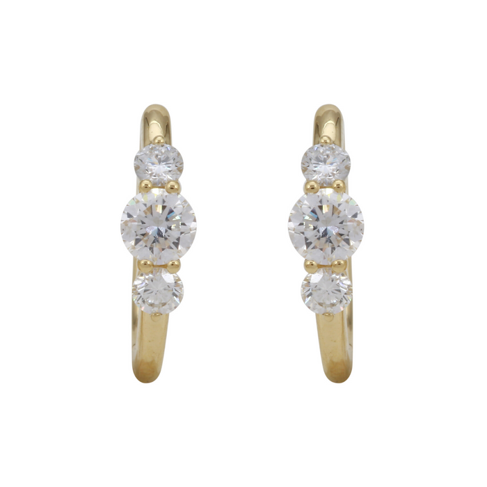Diamond Trio Hoops