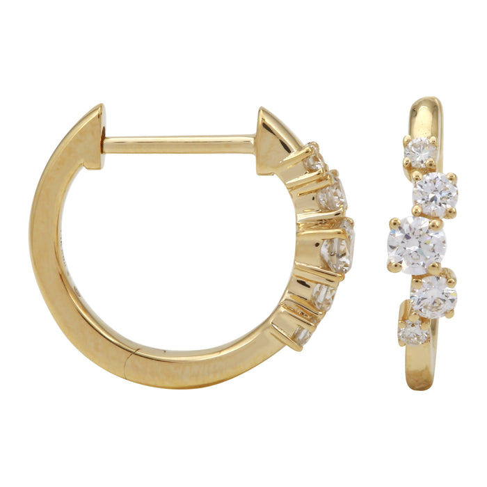 Mini Diamond Hoop Earrings