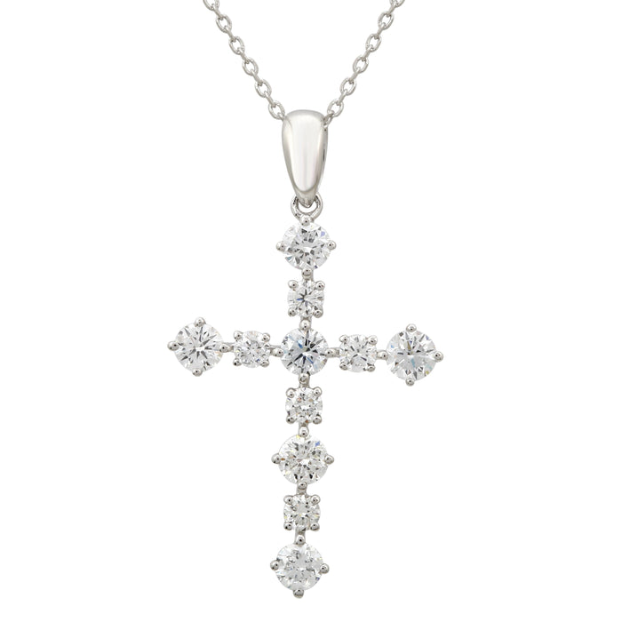1/2 Carat Lab Grown Diamond Cross Necklace