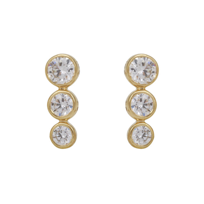 Bezel Taper Stack Earrings