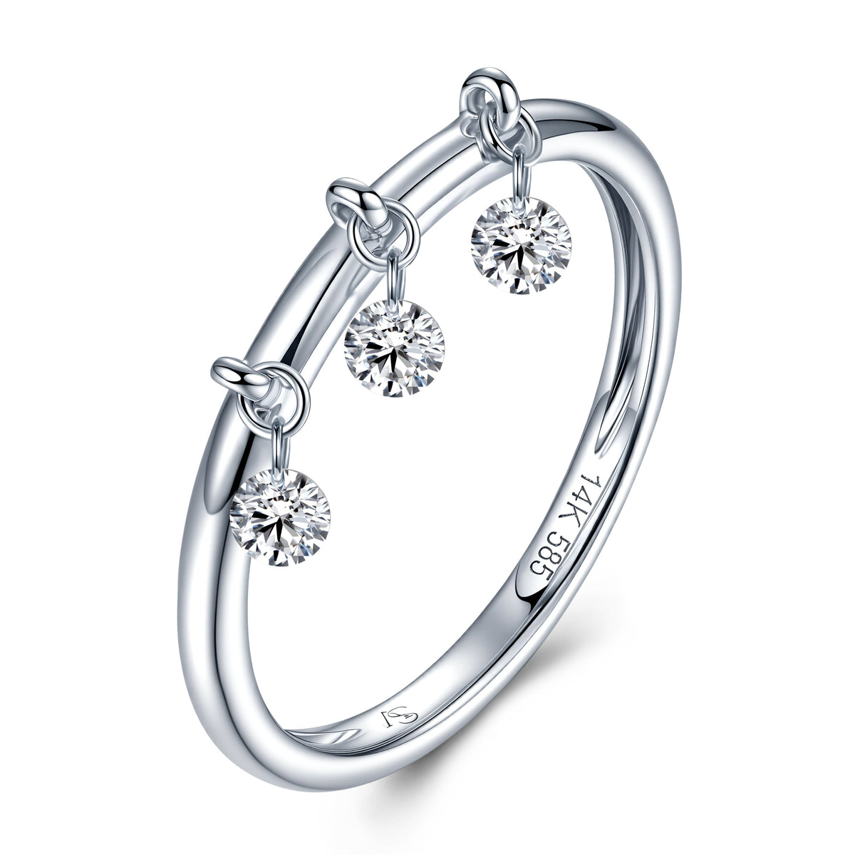 Lab Diamond Ring in 14K White Gold