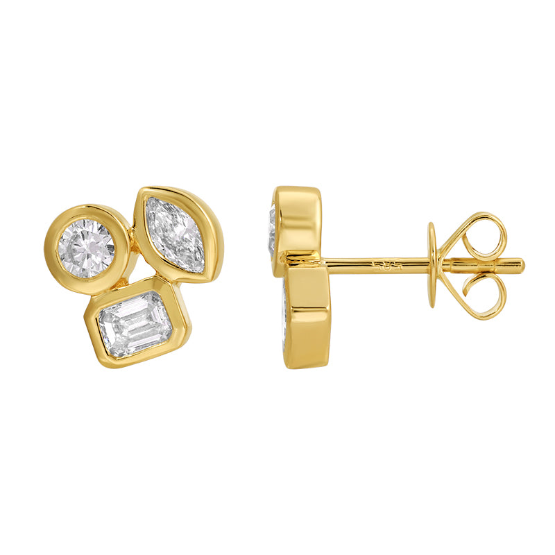 1.02 CT Lab Diamond Bangle in 14K Yellow Gold