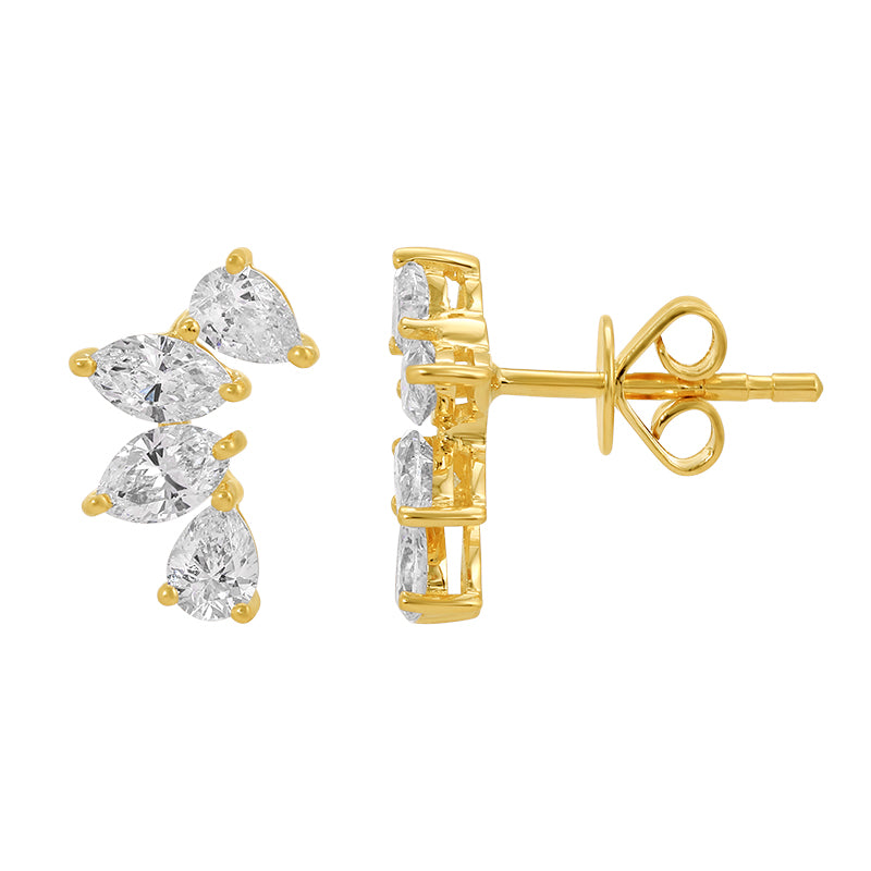 1.02 CT Lab Diamond Bangle in 14K Yellow Gold