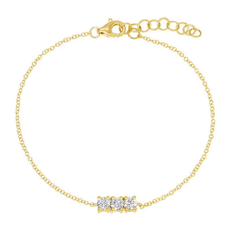 1.02 CT Lab Diamond Bangle in 14K Yellow Gold