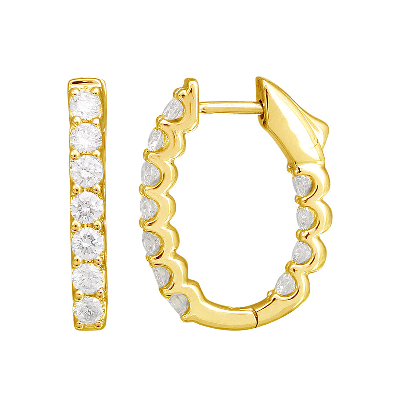 1.02 CT Lab Diamond Bangle in 14K Yellow Gold