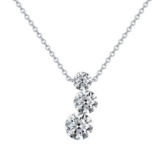 1.37 CT Lab Diamond Necklace in 14K White Gold