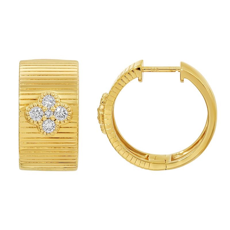 Lab-Grown Diamond Earrings in 14K Yellow Gold-Plated Sterling Silver - SL066LDE5YCA1