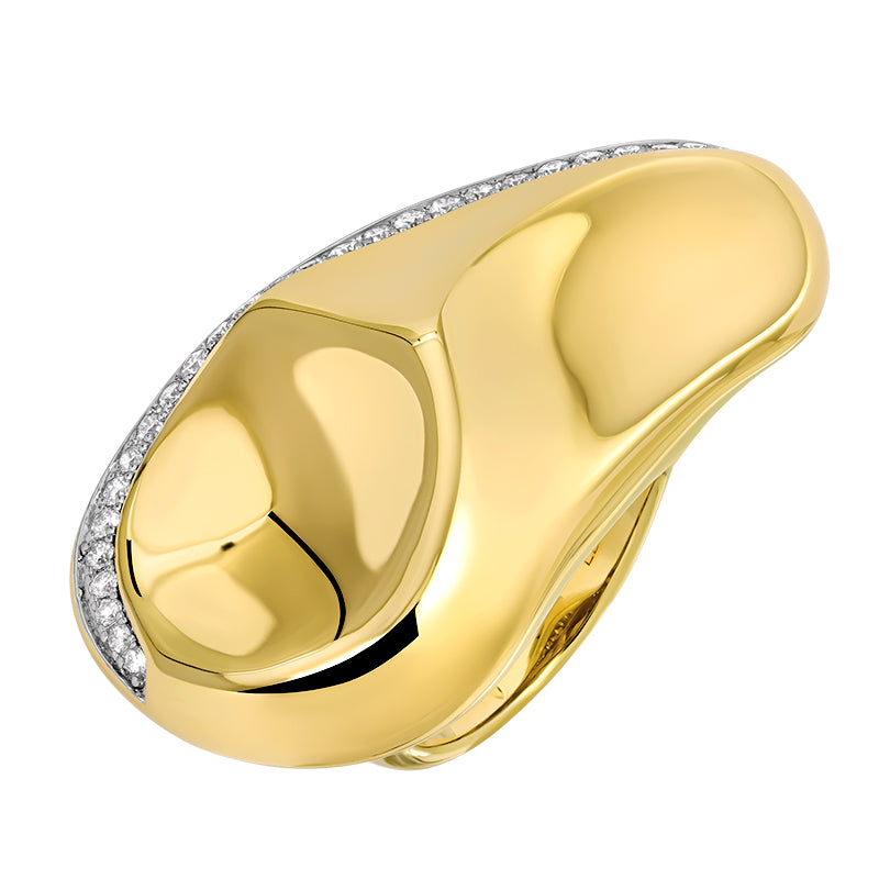 Lab-Grown Diamond Ring in 14K Yellow Gold-Plated Sterling Silver - SL093LDR5YCA1
