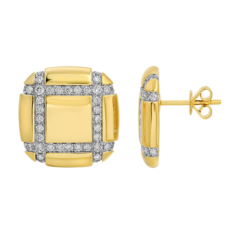 Lab-Grown Diamond Earrings in 14K Yellow Gold-Plated Sterling Silver - SL094LDE5YCA1