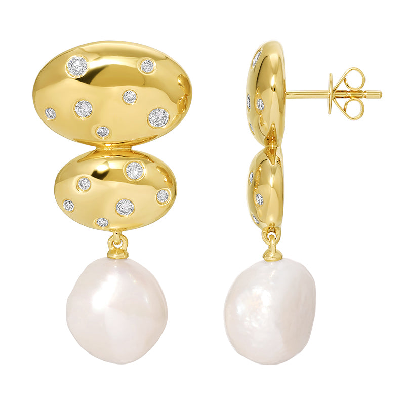 Lab-Grown Diamond Earrings in 14K Yellow Gold-Plated Sterling Silver - SL096LDE5YCA1