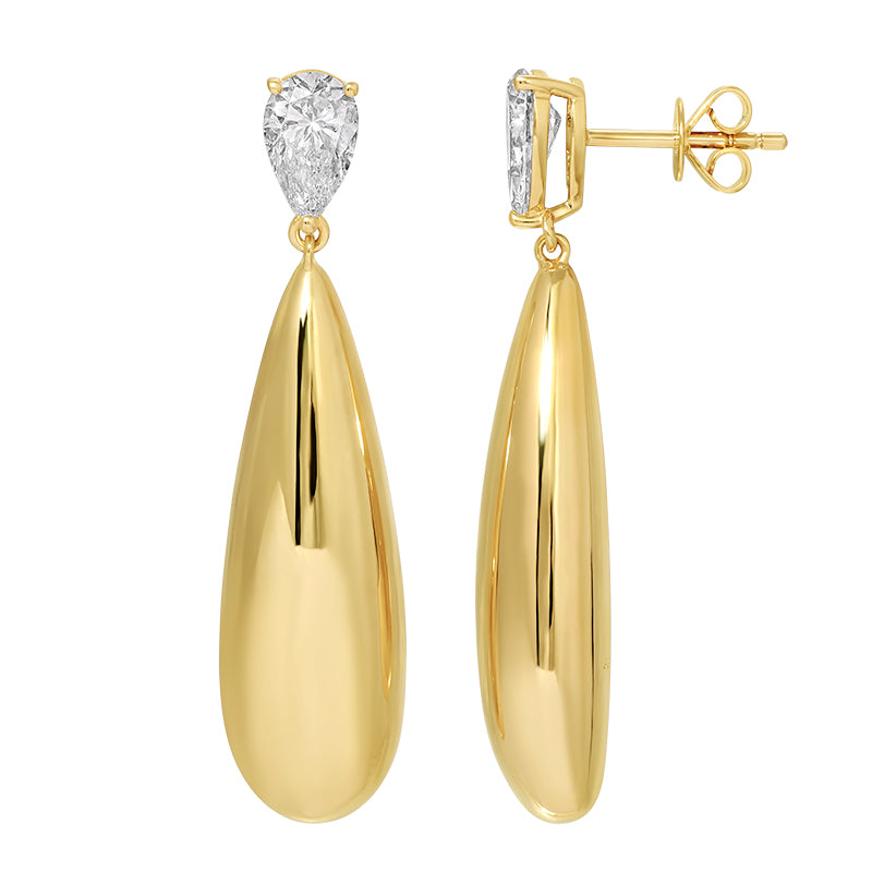 Lab-Grown Diamond Earrings in 14K Yellow Gold-Plated Sterling Silver - SL104LDE5YCA1