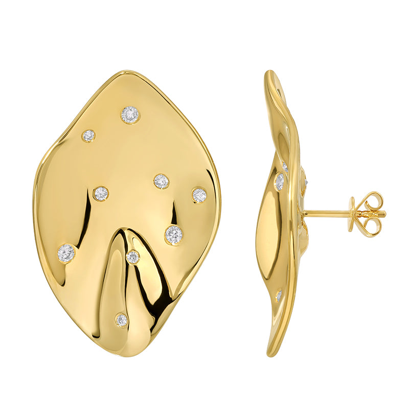 Lab-Grown Diamond Earrings in 14K Yellow Gold-Plated Sterling Silver - SL105LDE5YCA1