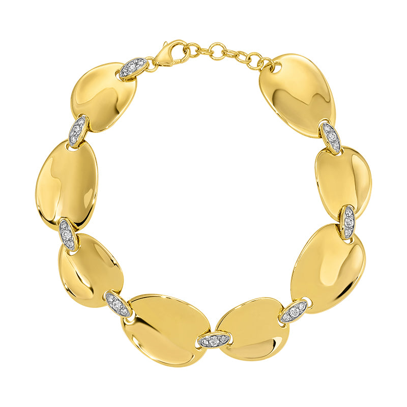 Lab-Grown Diamond Bracelet in 14K Yellow Gold-Plated Sterling Silver - SL110LDB5YCA1