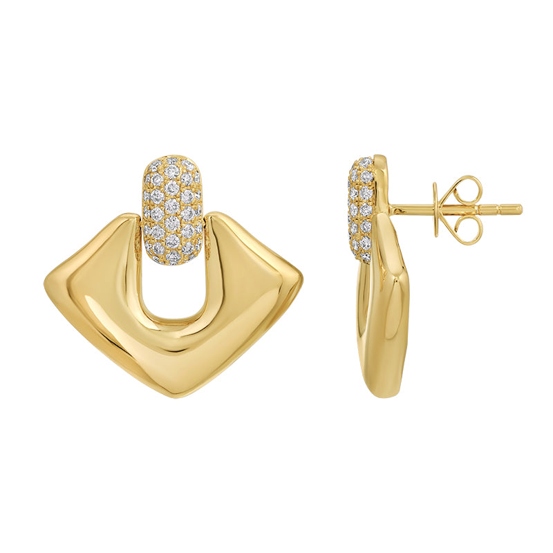 Lab-Grown Diamond Earrings in 14K Yellow Gold-Plated Sterling Silver - SL112LDE5YCA1