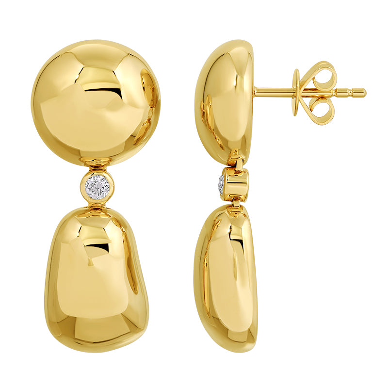 Lab-Grown Diamond Earrings in 14K Yellow Gold-Plated Sterling Silver - SL116LDE5YCA1
