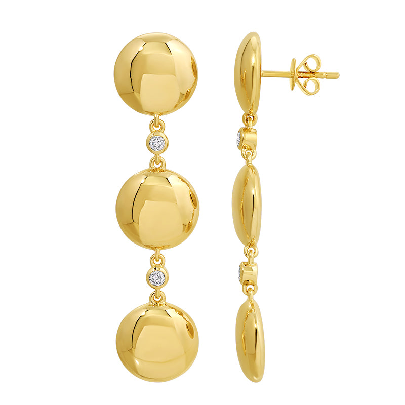 Lab-Grown Diamond Earrings in 14K Yellow Gold-Plated Sterling Silver - SL117LDE5YCA1