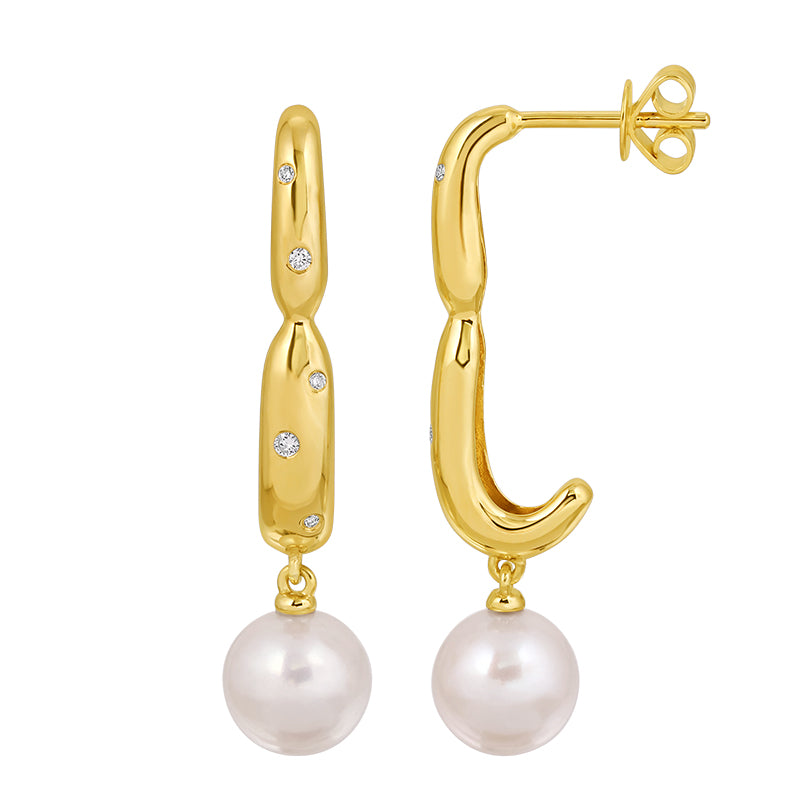 Lab-Grown Diamond Earrings in 14K Yellow Gold-Plated Sterling Silver - SL125LDE5YCA1