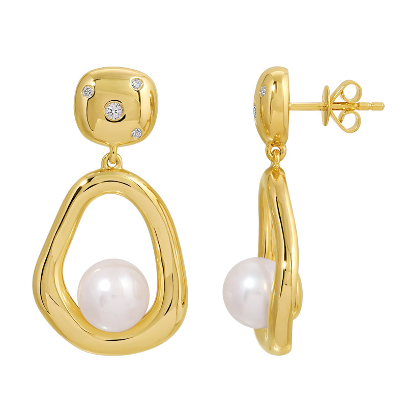 Lab-Grown Diamond Earrings in 14K Yellow Gold-Plated Sterling Silver - SL126LDE5YCA1