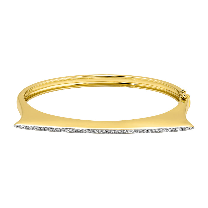 Lab-Grown Diamond Bangle in 14K Yellow Gold-Plated Sterling Silver - SL133LDL5YCA1