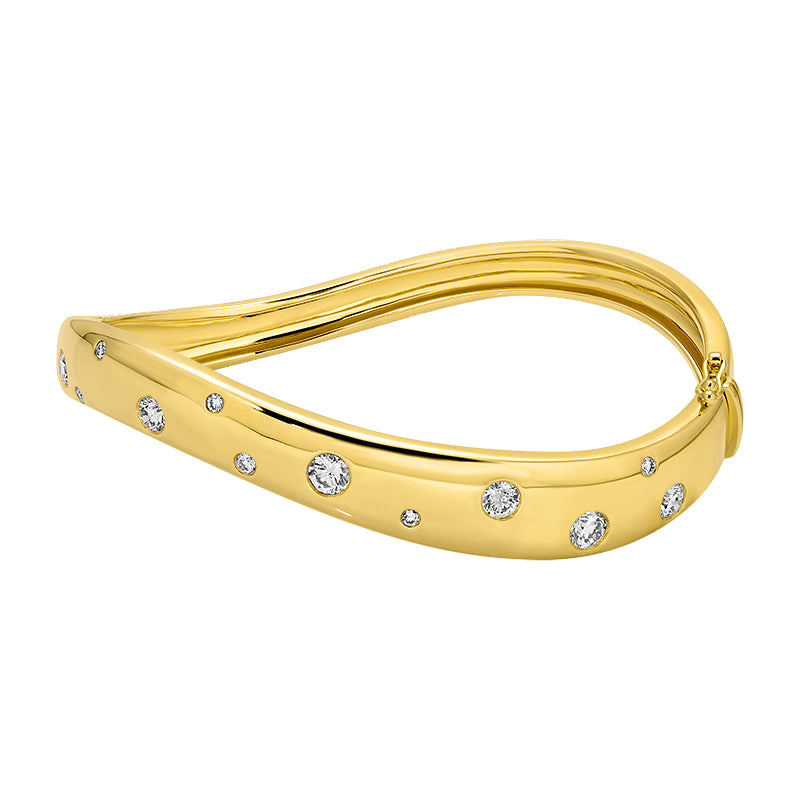 Lab-Grown Diamond Bangle in 14K Yellow Gold-Plated Sterling Silver - SL137LDL5YCA1