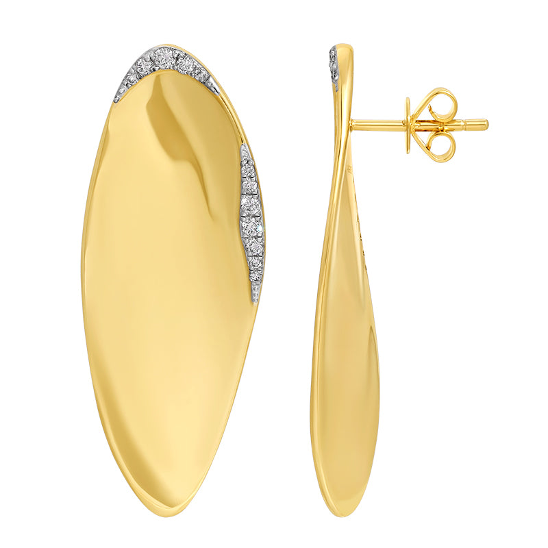 Lab-Grown Diamond Earrings in 14K Yellow Gold-Plated Sterling Silver - SL141LDE5YCA1