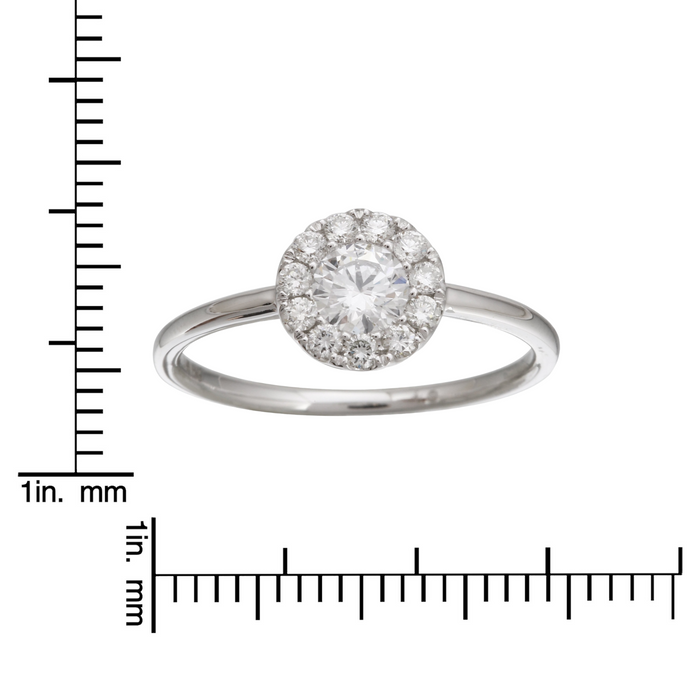 Halo Diamond Cluster Ring