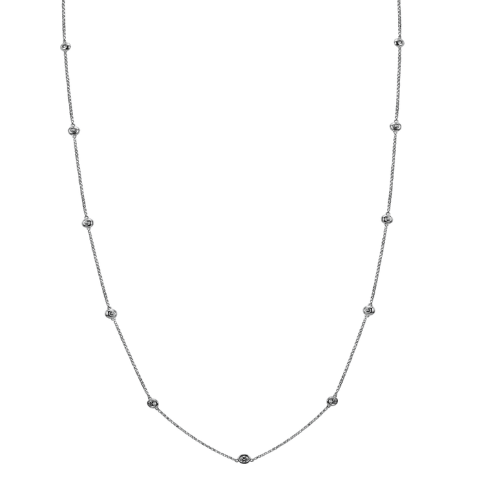Extra Long Diamond Strand Necklace