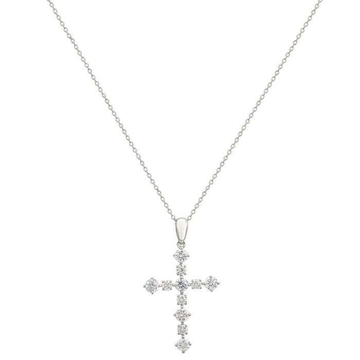 1/2 Carat Lab Grown Diamond Cross Necklace