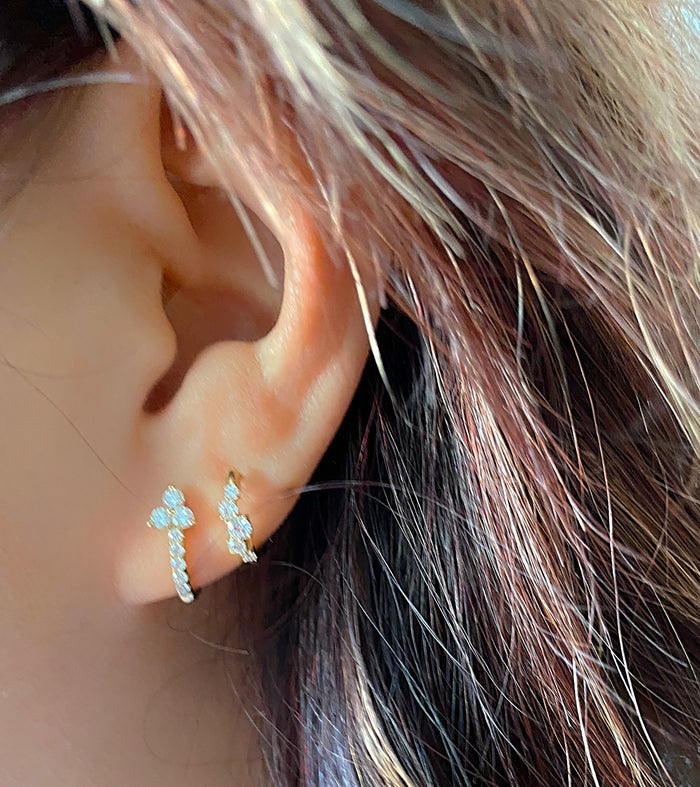 Mini Diamond Hoop Earrings