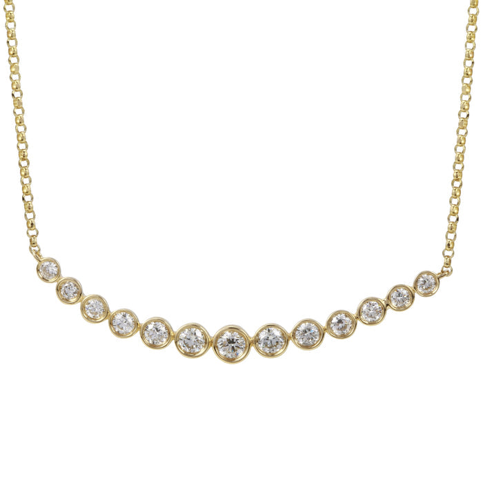 Curved Bar Pendant Necklace