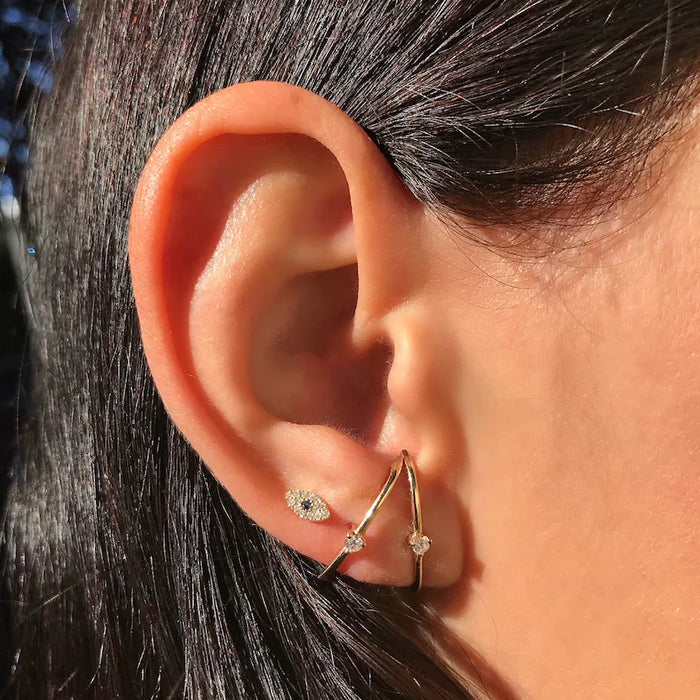 Diamond Suspender Cuff Earring