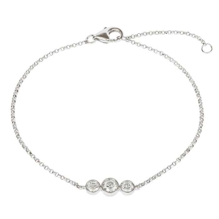 3 Bezel Charm Link Bracelet