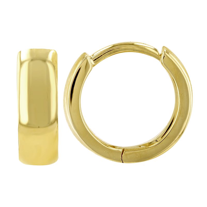 14k Yellow Gold Huggie Earrings