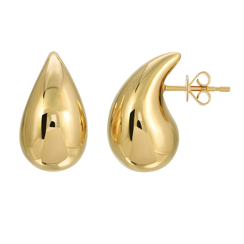 14k Yellow Gold Pear Shape Earrings