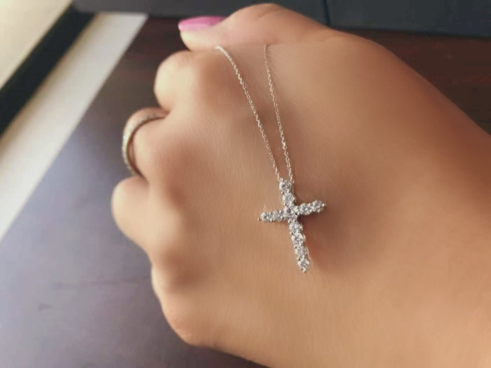 Diamond Cross Pendant Necklace