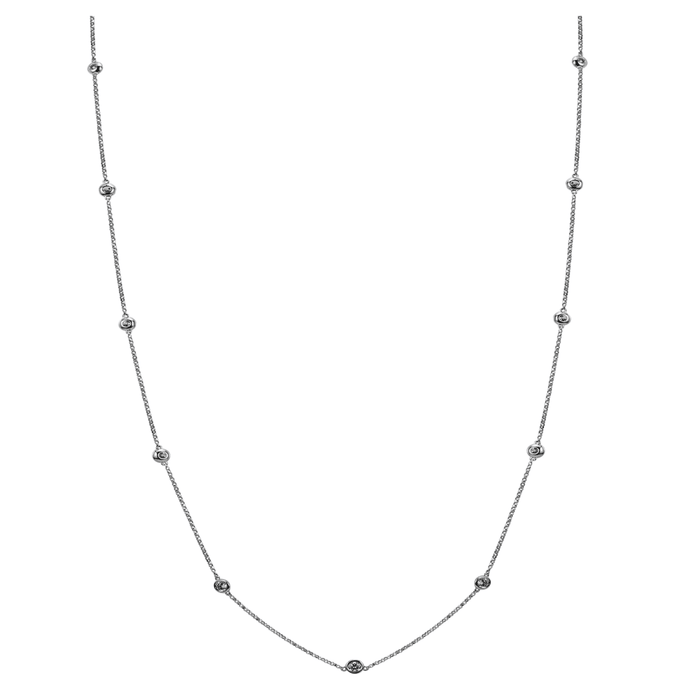 Extra Long Diamond Strand Necklace