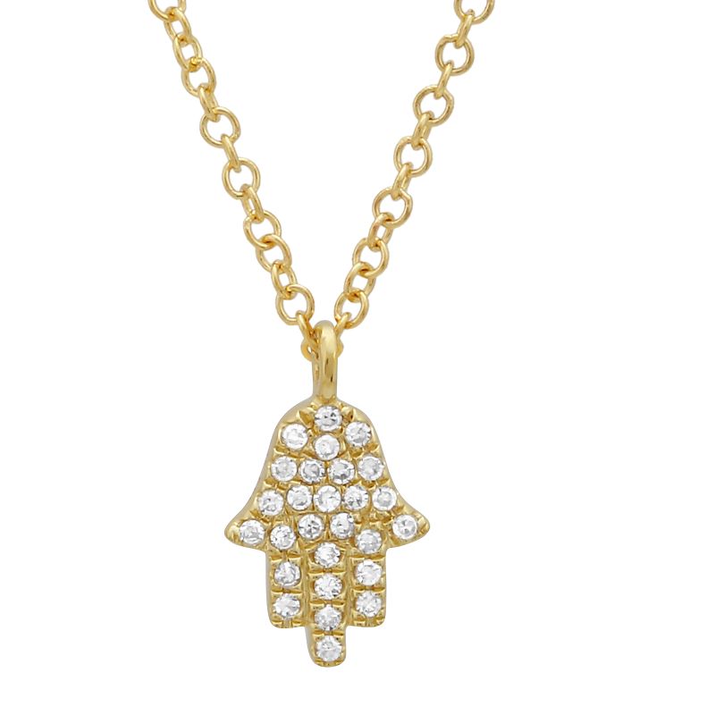 14k Yellow Gold Diamond Necklace