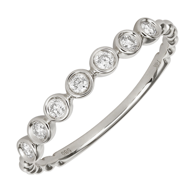 Mini Diamond Bezel Linked Ring