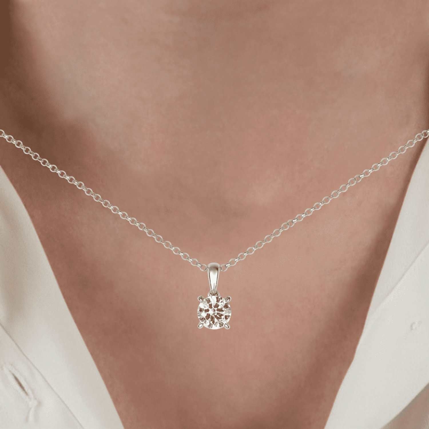 1/2 Carat Diamond Solitaire Pendant