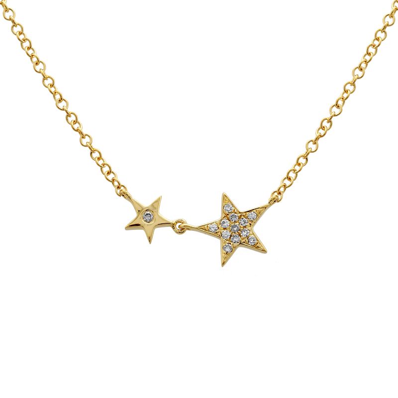 14k Yellow Gold Diamond Necklace