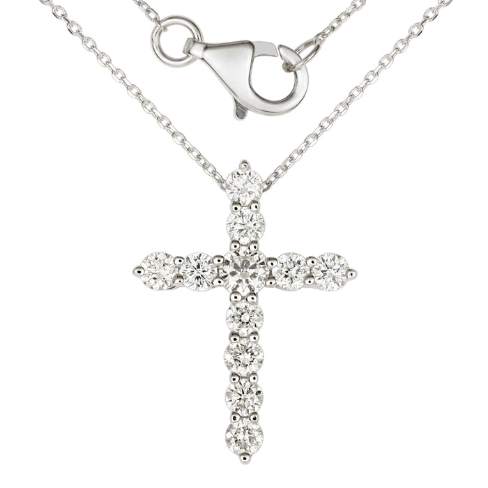 FLASH SALE : Diamond Cross Pendant Necklace