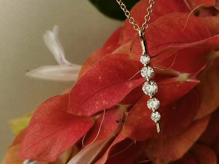 Diamond Strand Pin Necklace