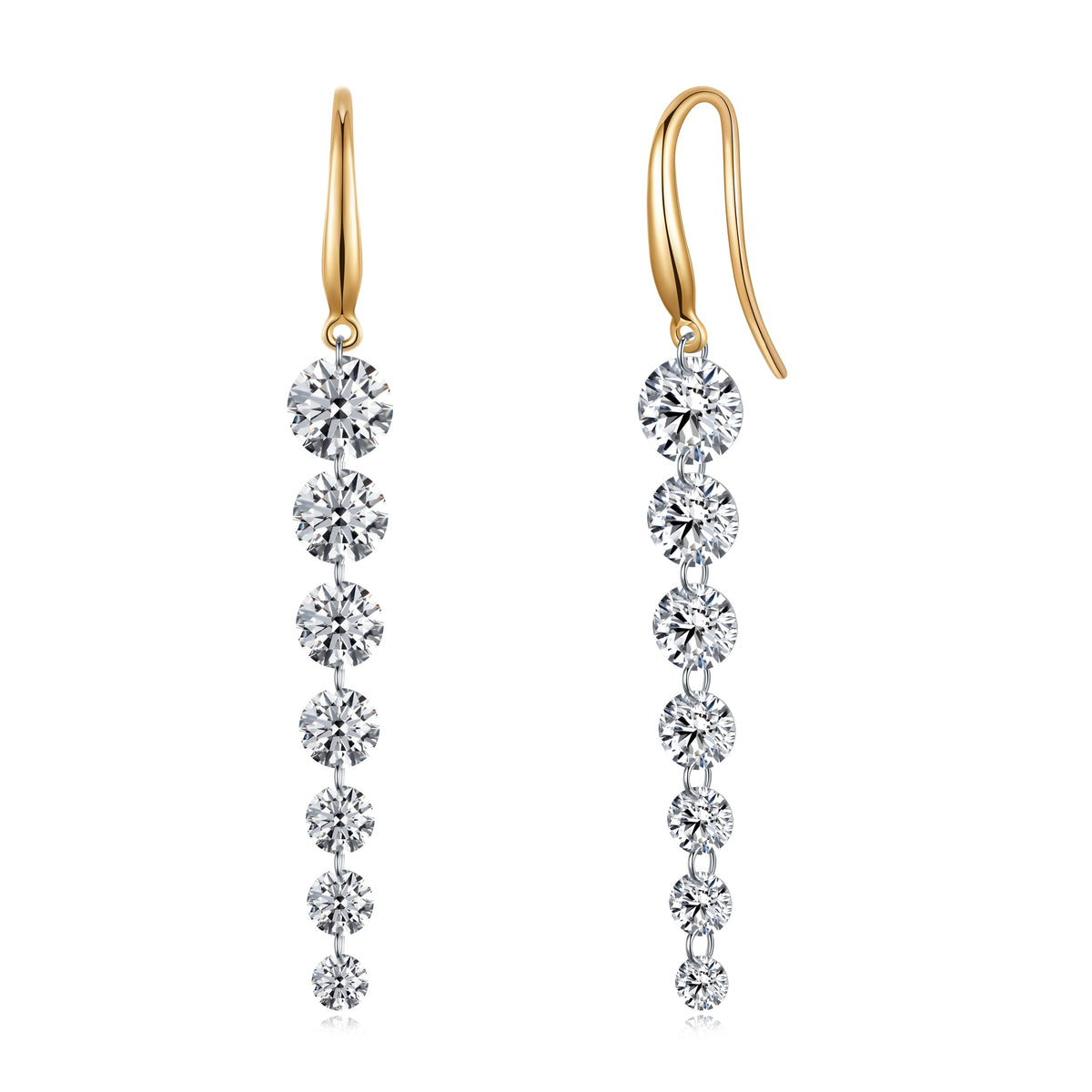 3.3 CT Lab Diamond Earrings in 14K Yellow Gold