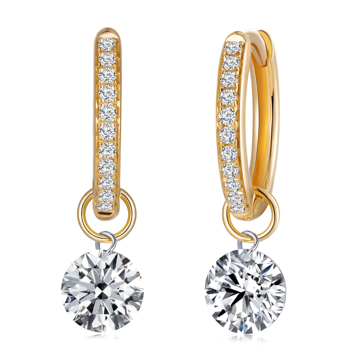 1.16 CT Lab Diamond Earrings in 14K Yellow Gold